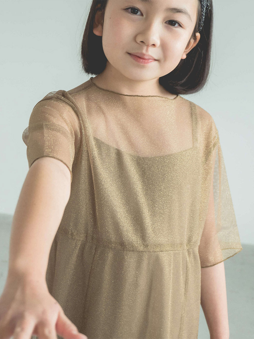 kaene ドレス 「kaene」ラメチュールメロウワンピース