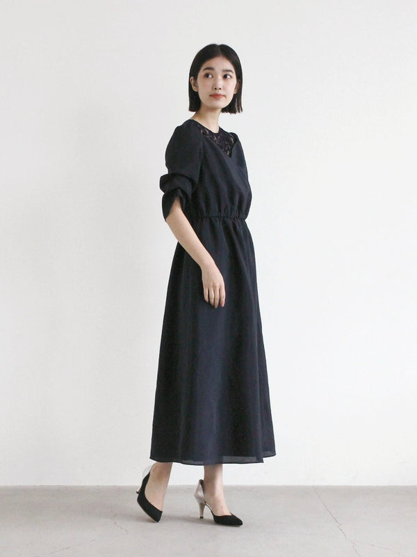 kaene レースカシュクールドレス / 100765| モデル身長162cm　着用サイズ36