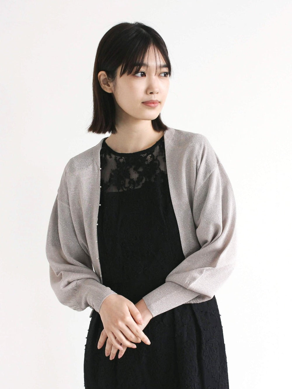 kaene公式オンラインストア パールラメカーディガン / 800142 羽織り 