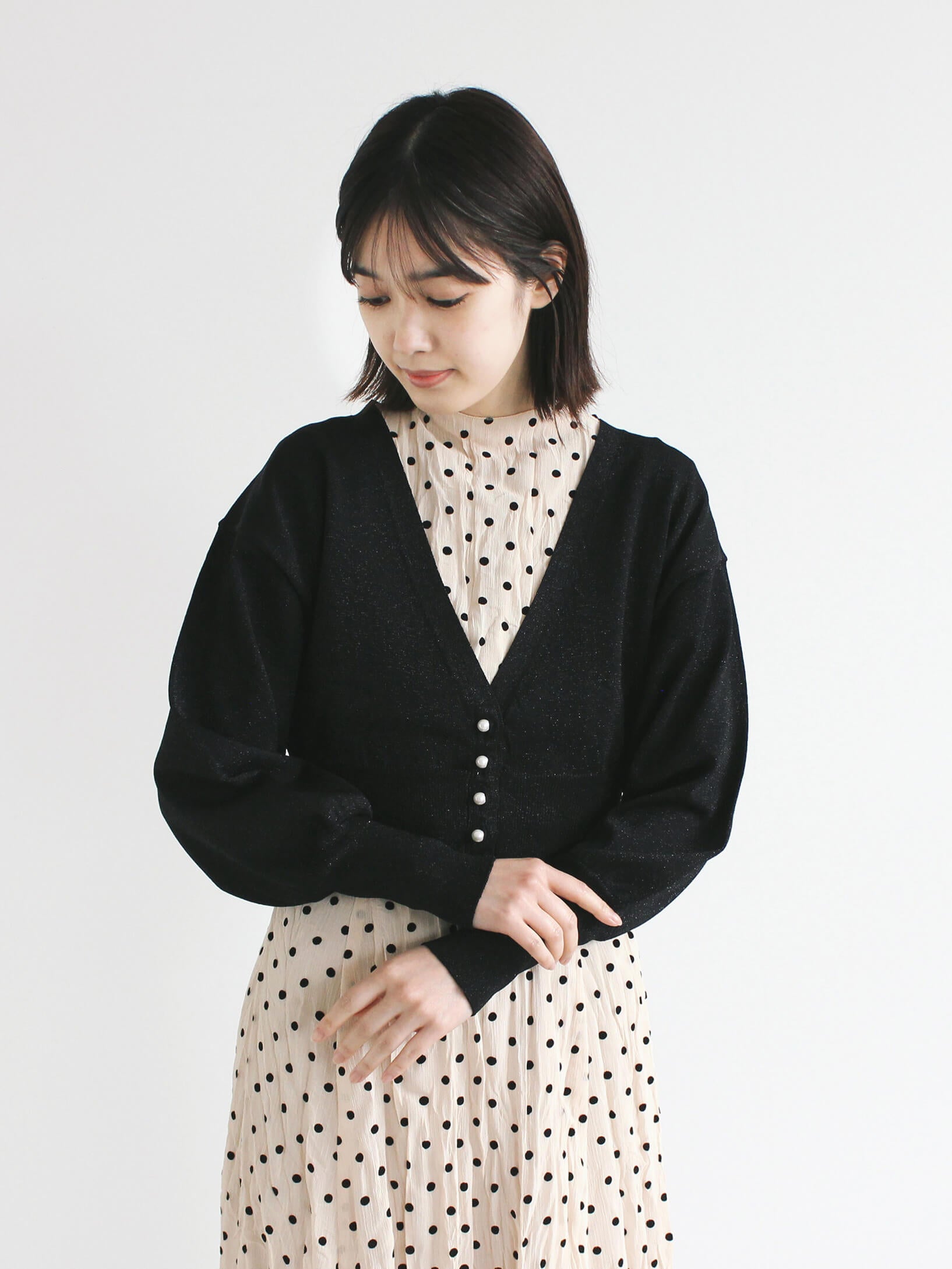 【ぽてと】結婚式　kaene ボレロ　ラメニットカーディガン(シルバー) ぽてと様専用】結婚式 kaene ボレロ ラメニットカーディガン