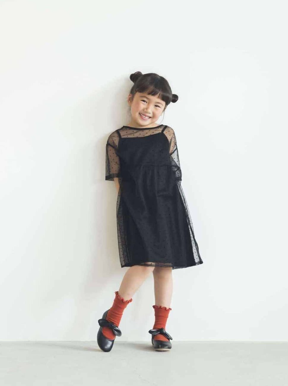 kaene(KIDS) ドットチュールワンピース / 700003(S) 700004(M.L)